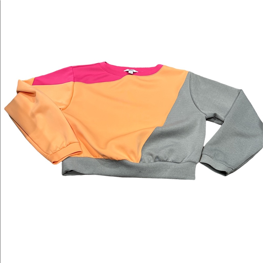 Joy Lab Crewneck Color block Sweatshirt - Picture 2 of 5